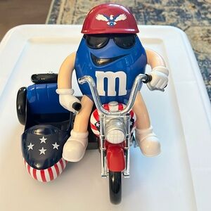 M&M's Red White & Blue Freedom Rider USA Motorcycle Candy Dispenser.